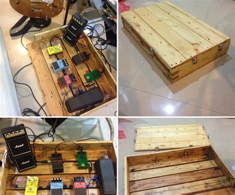 empty guitar pedal boxes